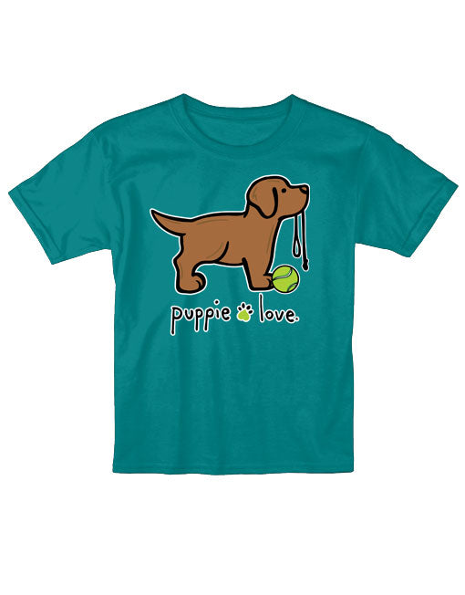 CHOCOLATE LAB PUP, YOUTH SS PUPPIE LOVE