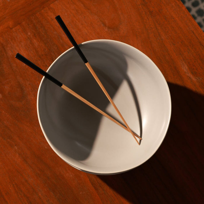 Chopsticks flatware by Fable Home, shown in a ashblack finish. – #ashblack