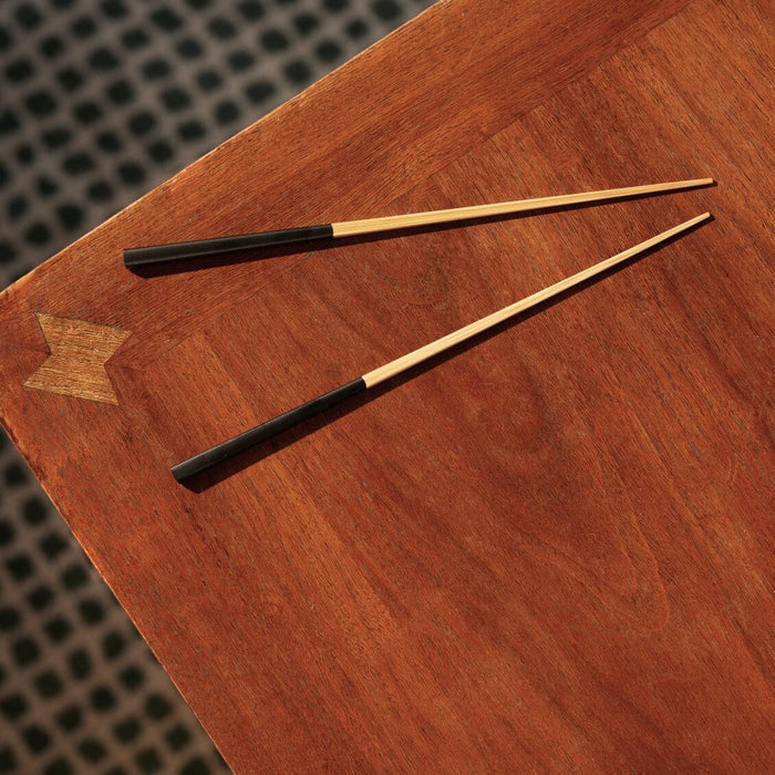 Chopsticks flatware by Fable Home, shown in a ashblack finish. – #ashblack