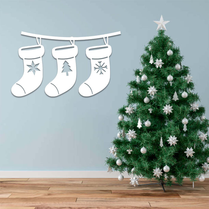 Christmas Stockings - Metal Wall Art - MetalPlex
