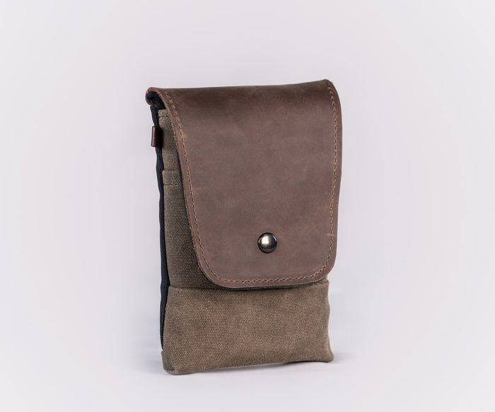 Waxed Canvas + Chocolate Leather $79 / No Attachments