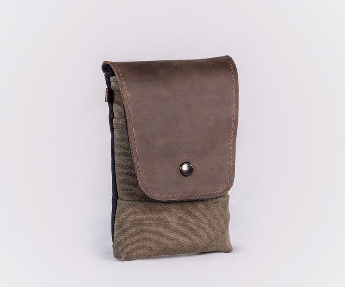Waxed Canvas + Chocolate Leather $79