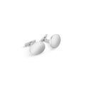 Classic Plain Oval Cufflinks in Sterling Silver