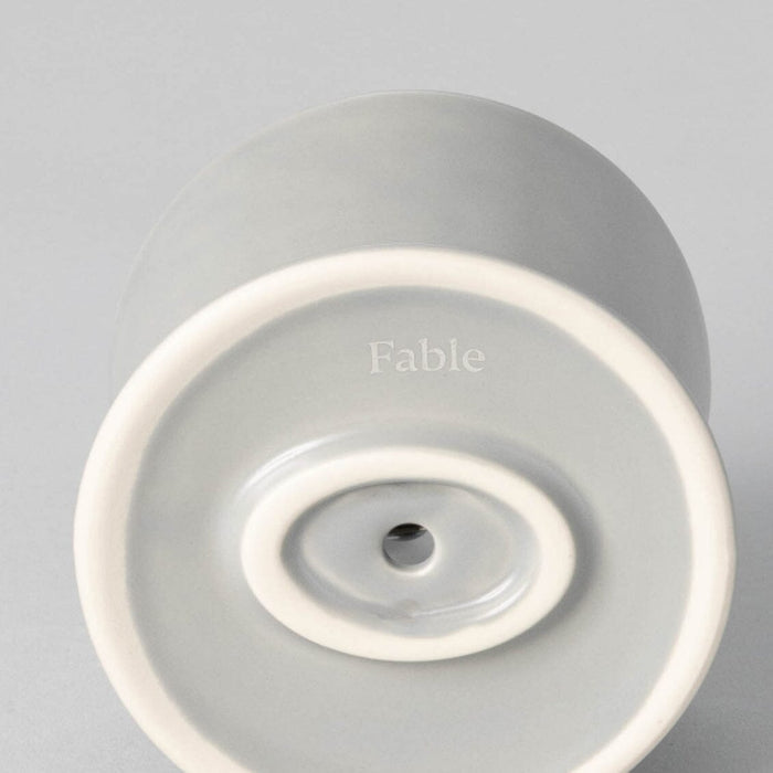 Coffee dripper drinkware by Fable Home, shown in a dovegray finish. – #dovegray