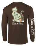 COFFEE PATTERN KITTIE, ADULT LS KITTIE KITTIE