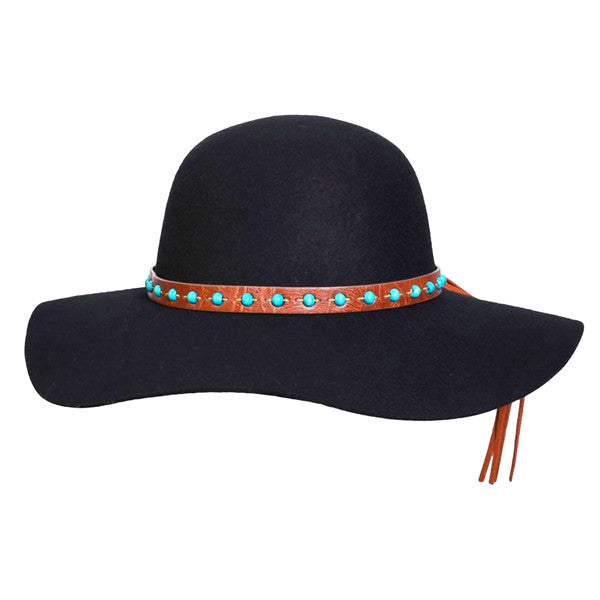 Conner - 1970 Floppy Wool Hat in Black - Full View