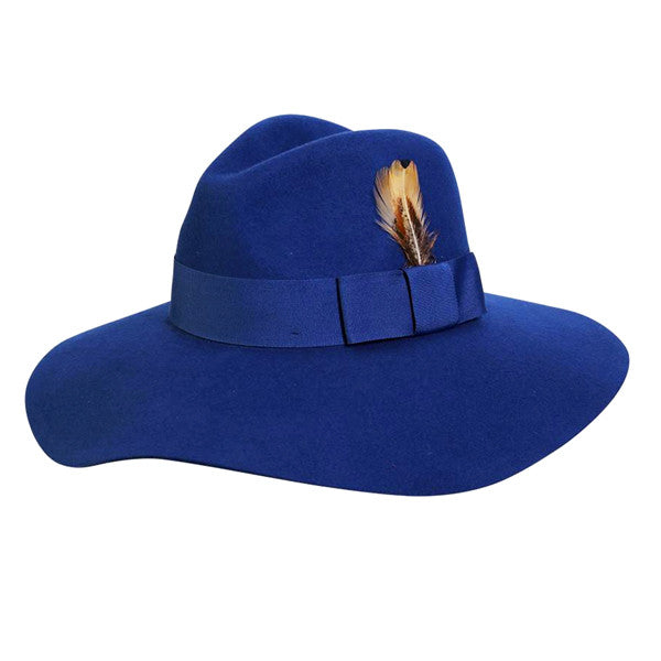 Conner - Allison Floppy Wool Hat in Navy - Full View