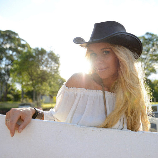 Conner Bush and City Leather Hat - Stock Girl