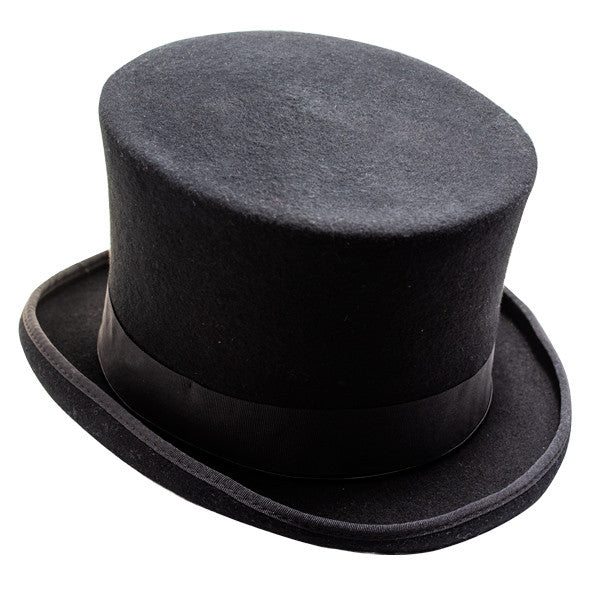 Conner - Edward Wool Felt Black Top Hat - Opposite Side