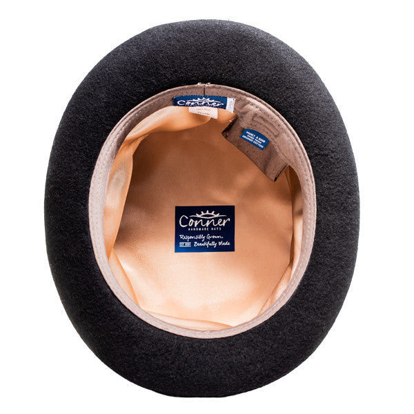 Conner - Edward Wool Felt Black Top Hat - Bottom