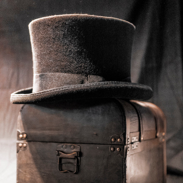 Conner - Edward Wool Felt Black Top Hat - Stock Image 1