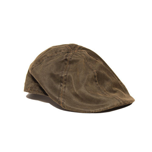 Conner - Brown Weathered Cotton Duckbill Hat (Side Profile)