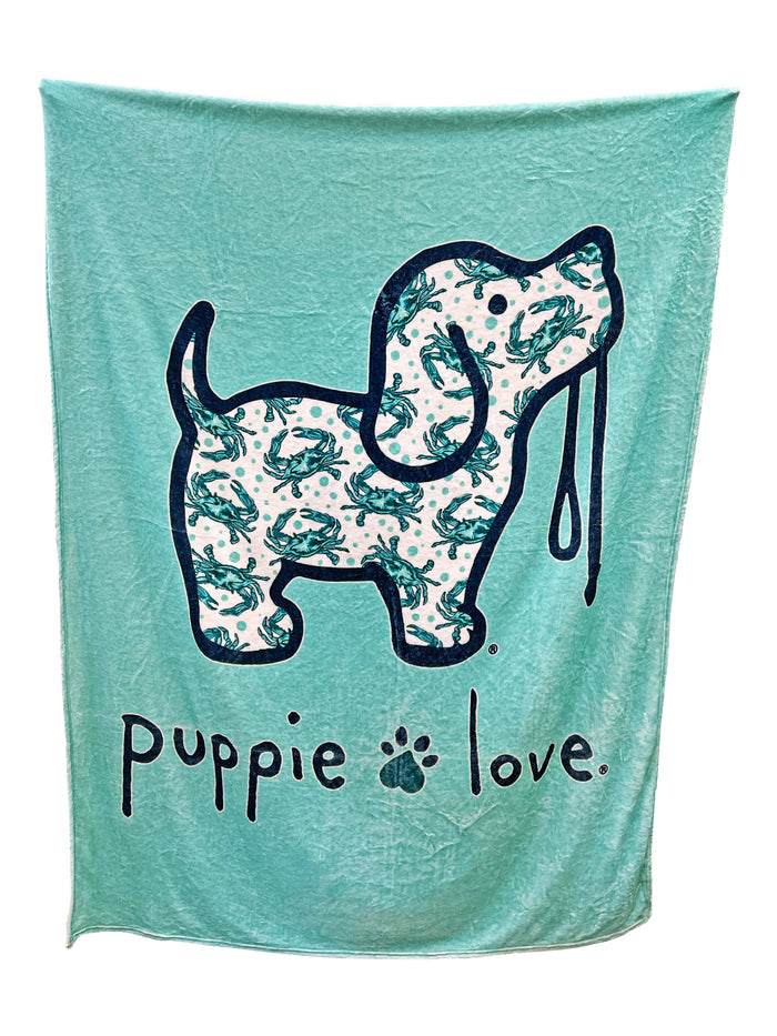 CRAB PATTERN PUP BLANKET 2024 PUPPIE LOVE