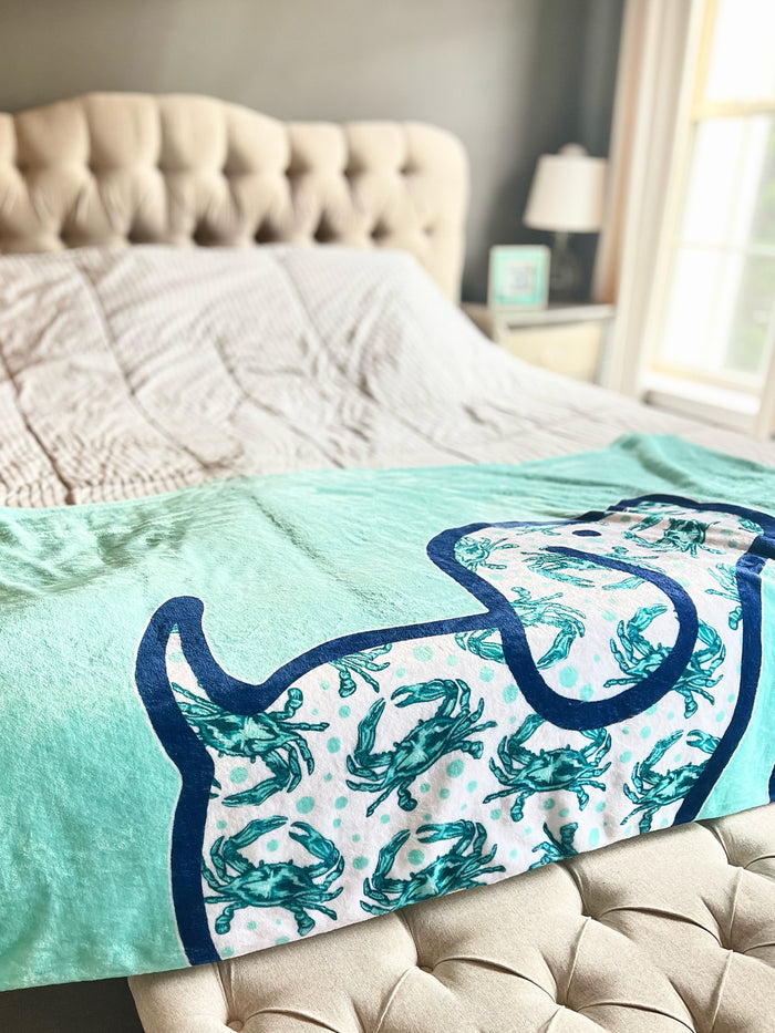 CRAB PATTERN PUP BLANKET 2024 PUPPIE LOVE