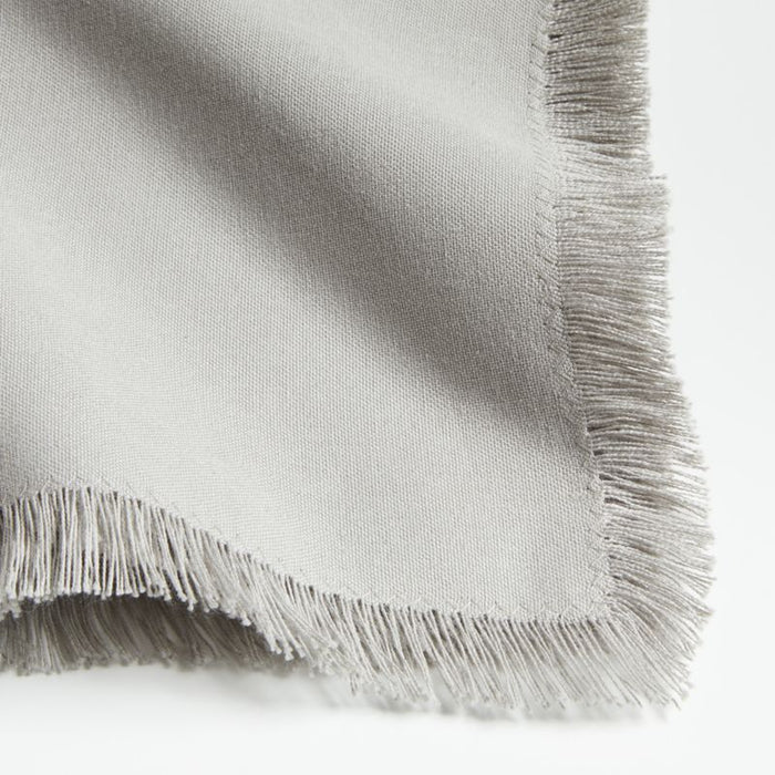 Craft Light Grey Organic Cotton Fringe Napkin