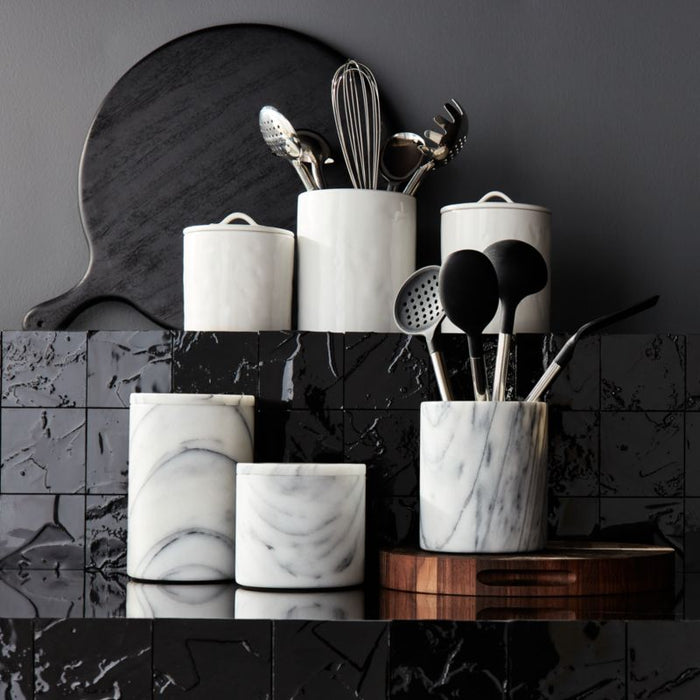 Crate & Barrel Black Silicone and Stainless Steel Deep Spoon