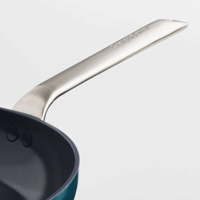 Crate & Barrel EvenCook Ceramic Ñ¢ Deep Teal Ceramic Nonstick 12" Fry Pan with Lid