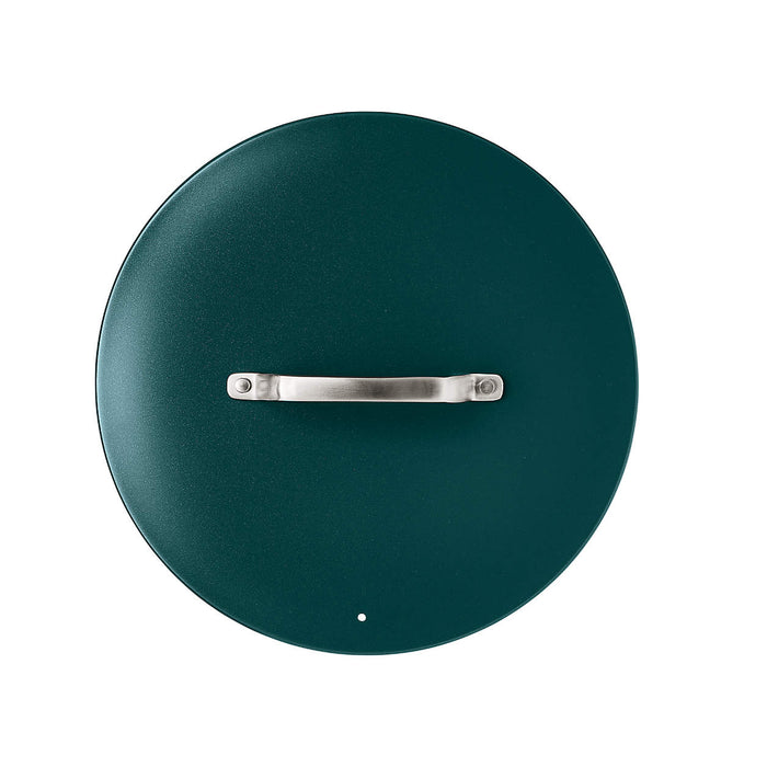 Crate & Barrel EvenCook Ceramic Ñ¢ Deep Teal Ceramic Nonstick 12" Fry Pan with Lid