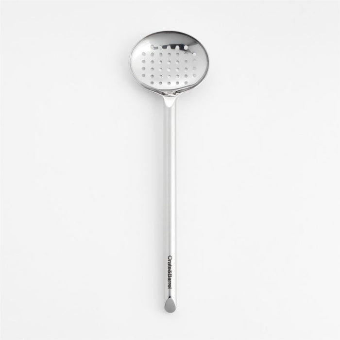 Crate & Barrel Stainless Steel Slotted Spoon