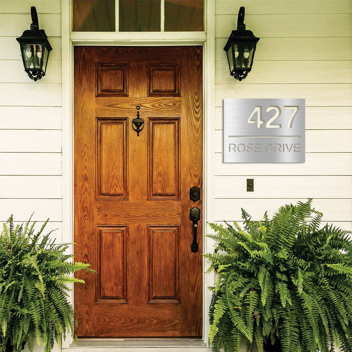 House Address Sign - Metal Wall Art - MetalPlex