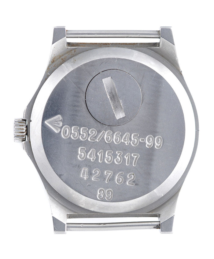 CWC G10 vintage watch serviced by Mr Jones Watches, case back view