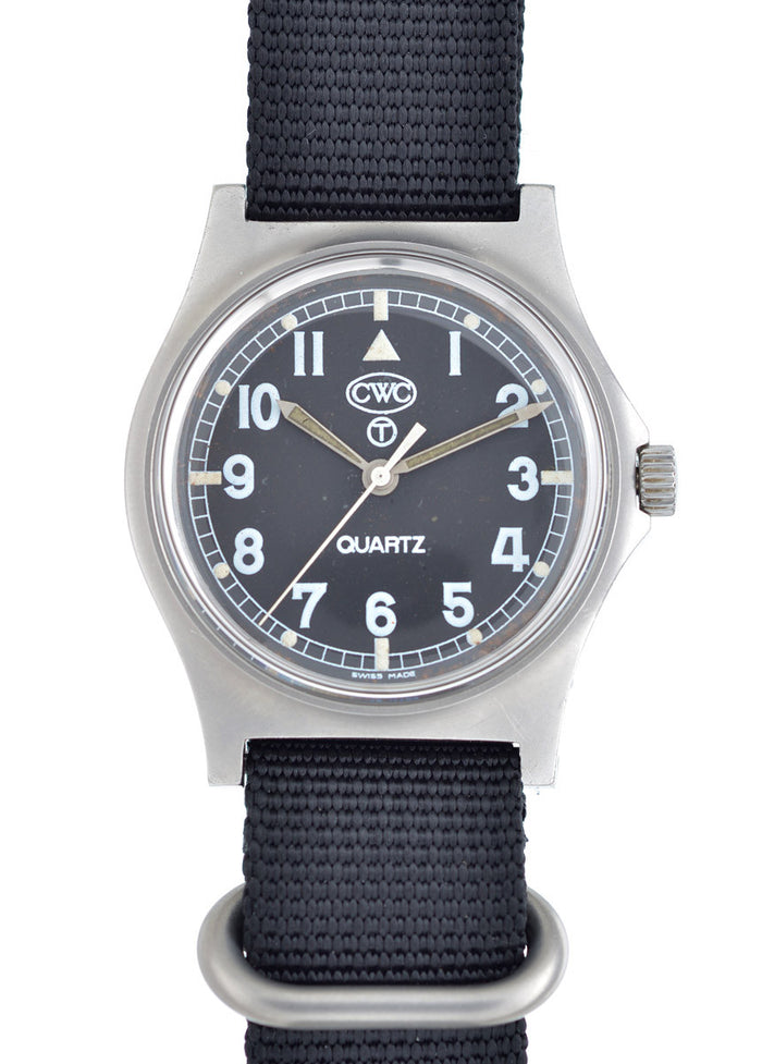 CWC G10 vintage watch serviced by Mr Jones Watches, flat view