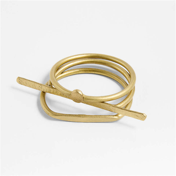 Dainty Gold Napkin Rings, Set of 3