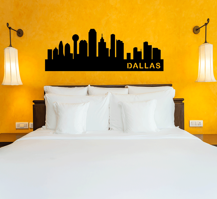 Dallas Skyline Metal Wall Art – Texas City Urban Home & Office Decor