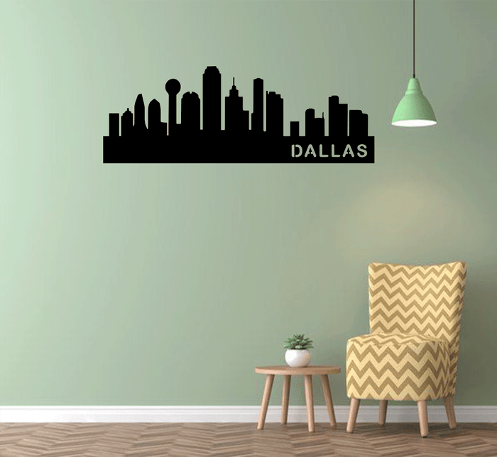 Dallas Skyline Metal Wall Art – Texas City Urban Home & Office Decor