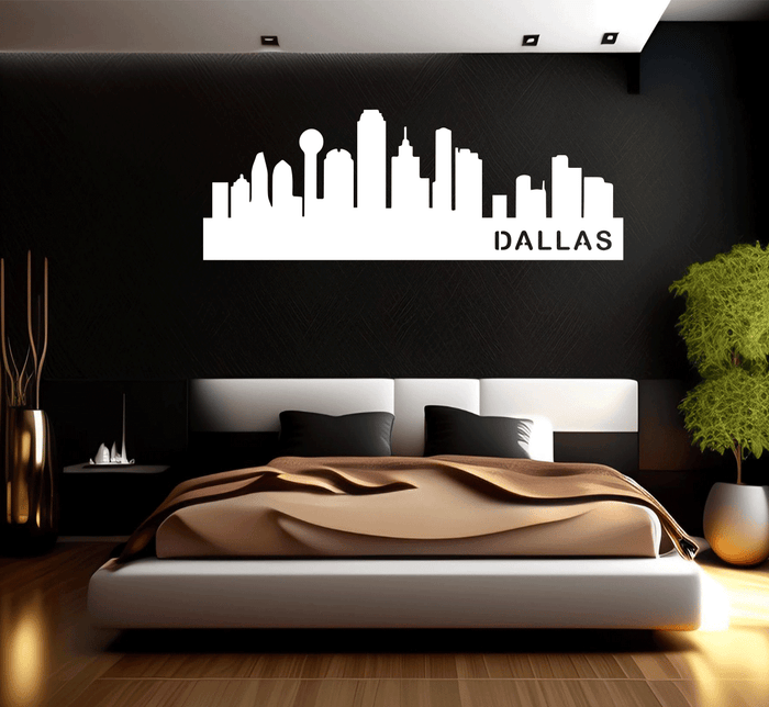 Dallas Skyline Metal Wall Art – Texas City Urban Home & Office Decor