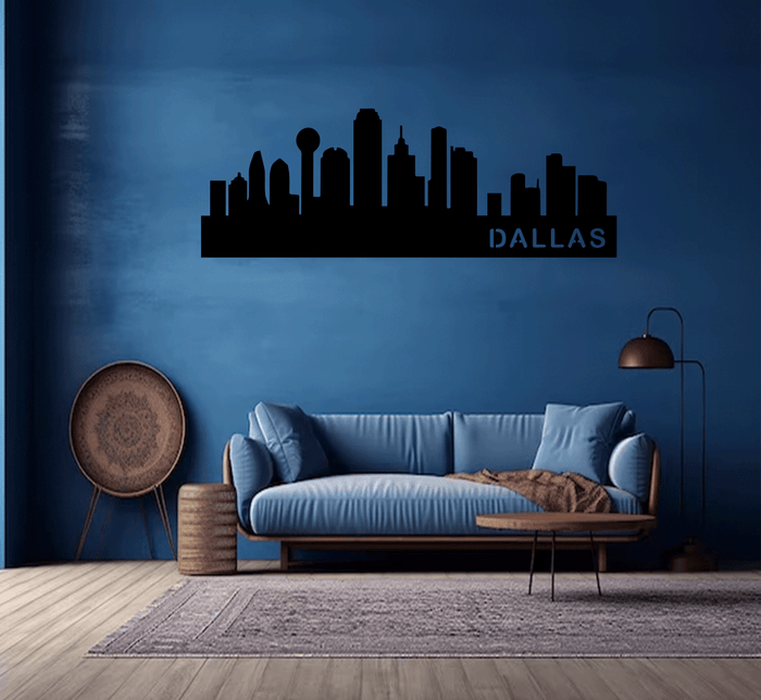 Dallas Skyline Metal Wall Art – Texas City Urban Home & Office Decor