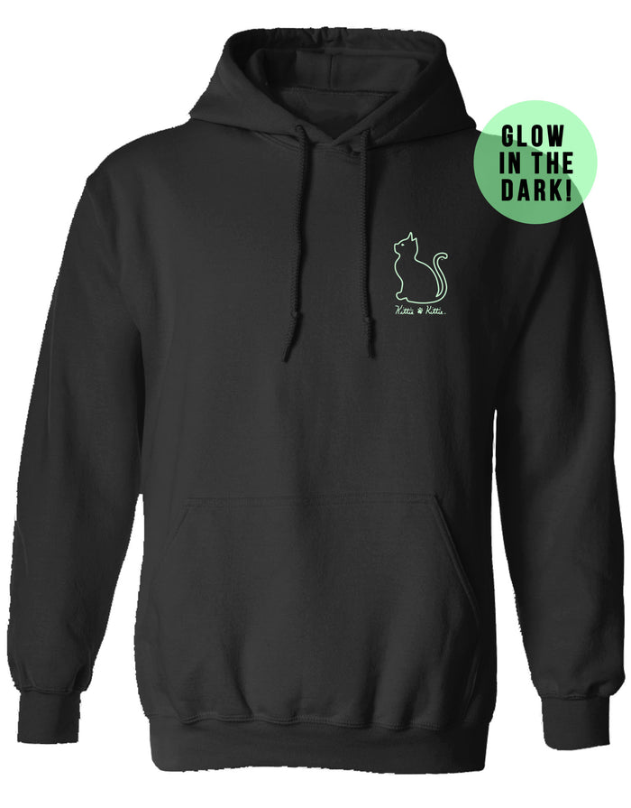 DANCING SKELETONS KITTIE, ADULT HOODIE KITTIE KITTIE