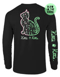 DANCING SKELETONS KITTIE, ADULT LS KITTIE KITTIE