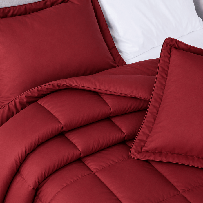 Deep Crimson Red Oversized Comforter Set