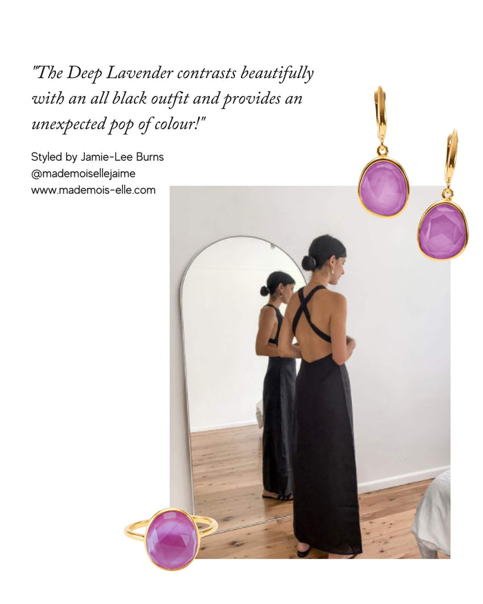 Gold Vermeil, Deep Lavender