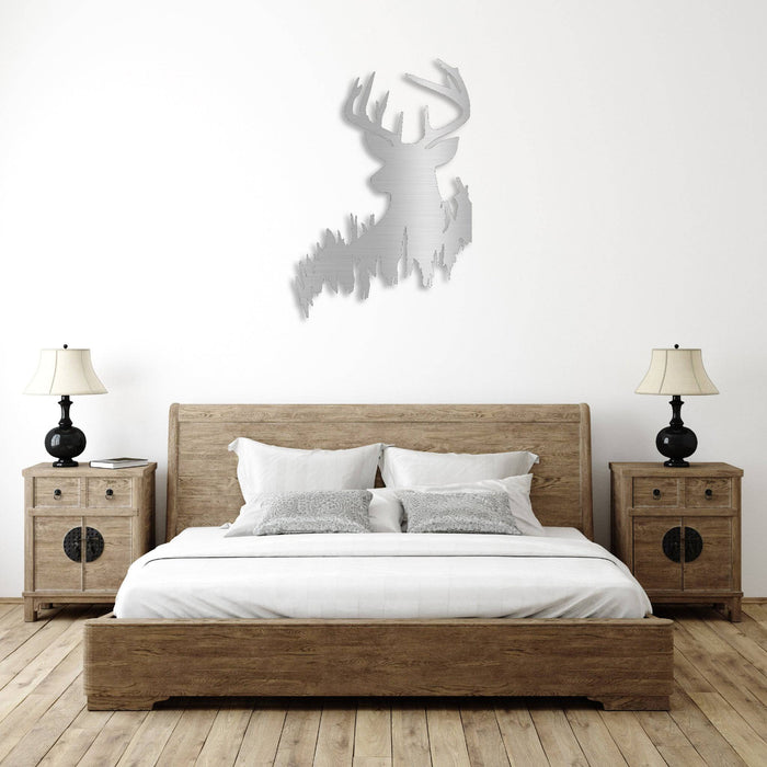 Deer In The Woods - Metal Wall Art - MetalPlex