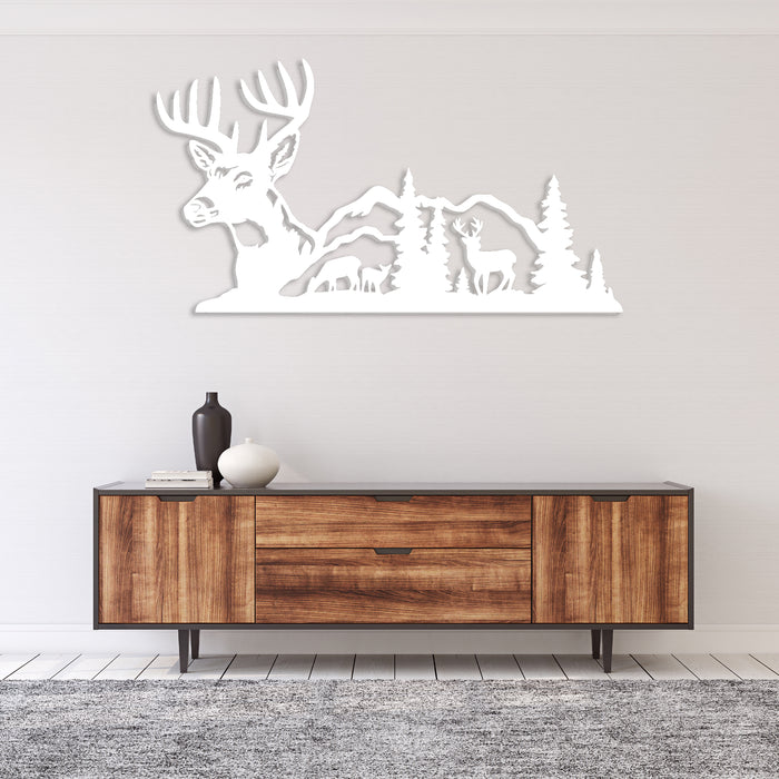 Deer Mountain View - Metal Wall Art - MetalPlex
