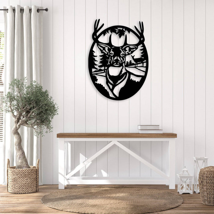 Deer Portrait - Metal Wall Art - MetalPlex