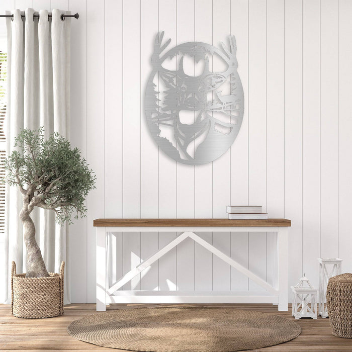 Deer Portrait - Metal Wall Art - MetalPlex