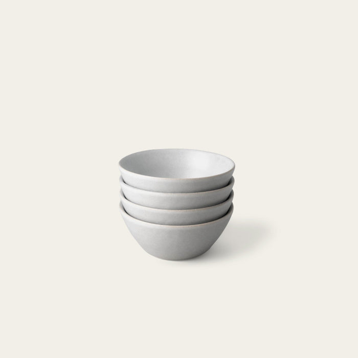 Dessert bowls dinnerware by Fable Home, shown in a stoneblue finish. – #stoneblue