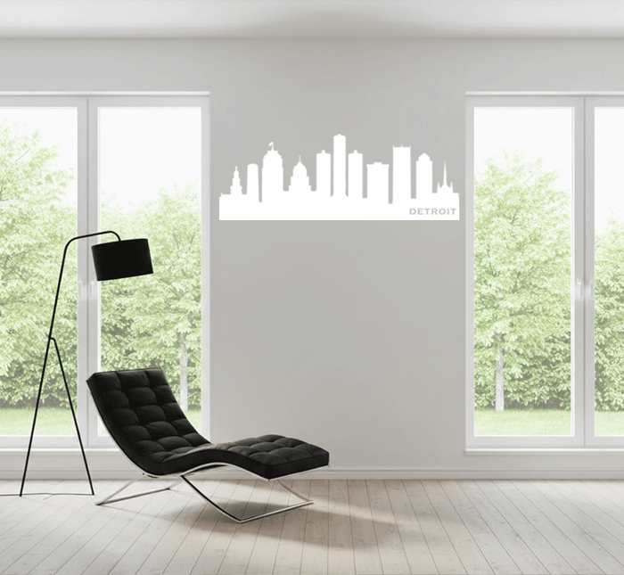 Detroit Skyline Metal Wall Art – Michigan City Urban Home & Office Decor