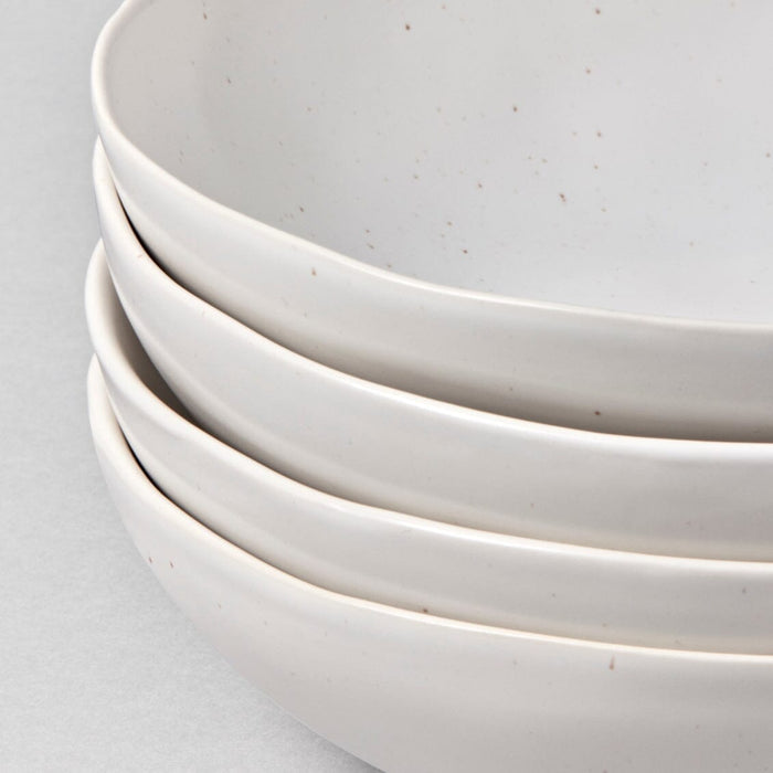 Dinnerware set bundles by Fable Home, shown in a speckledwhite finish. – #speckledwhite