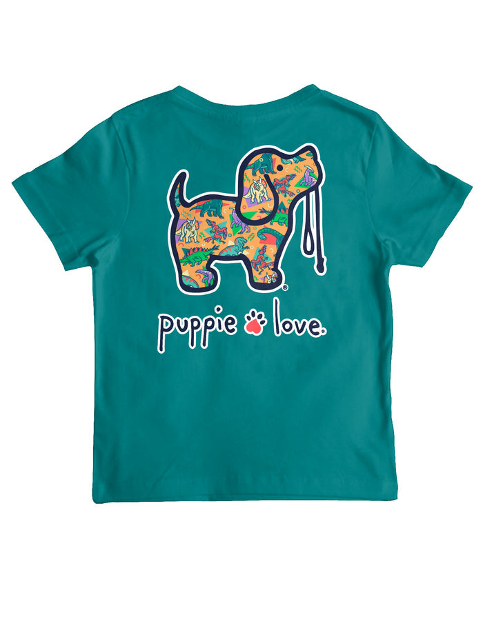 DINOSAUR PATTERN PUP, YOUTH SS PUPPIE LOVE