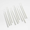 Dipped Mini White Taper Candles, Set of 12