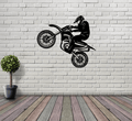 Dirt Biker Metal Wall Art – Motocross Off-Road Garage & Man Cave Decor