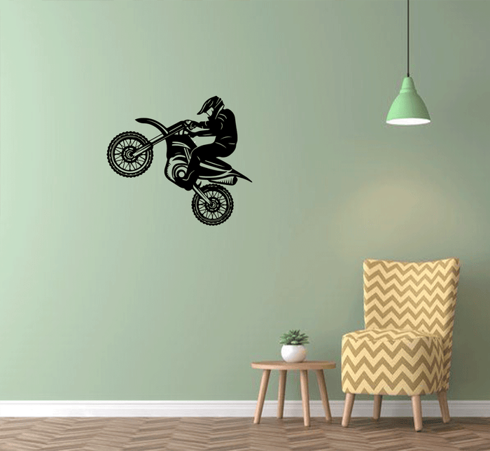 Dirt Biker Metal Wall Art – Motocross Off-Road Garage & Man Cave Decor