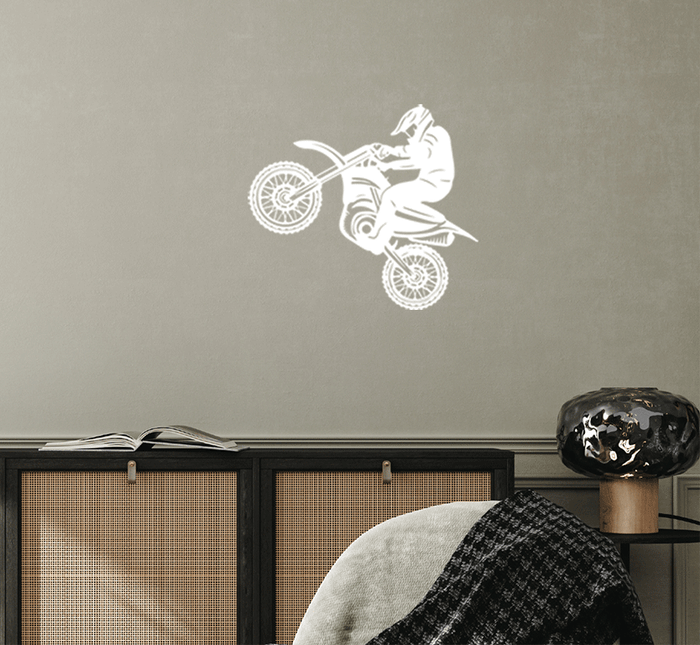 Dirt Biker Metal Wall Art – Motocross Off-Road Garage & Man Cave Decor