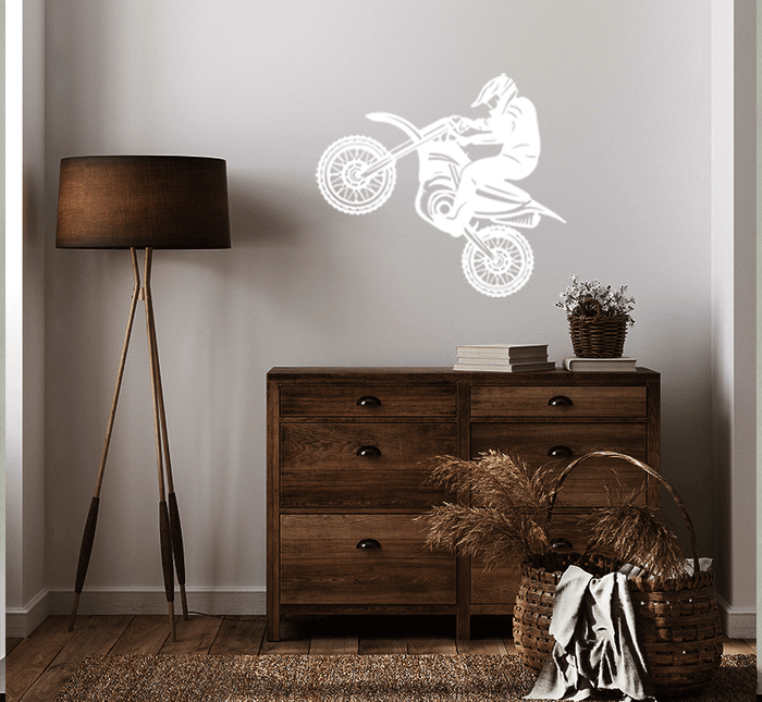 Dirt Biker Metal Wall Art – Motocross Off-Road Garage & Man Cave Decor