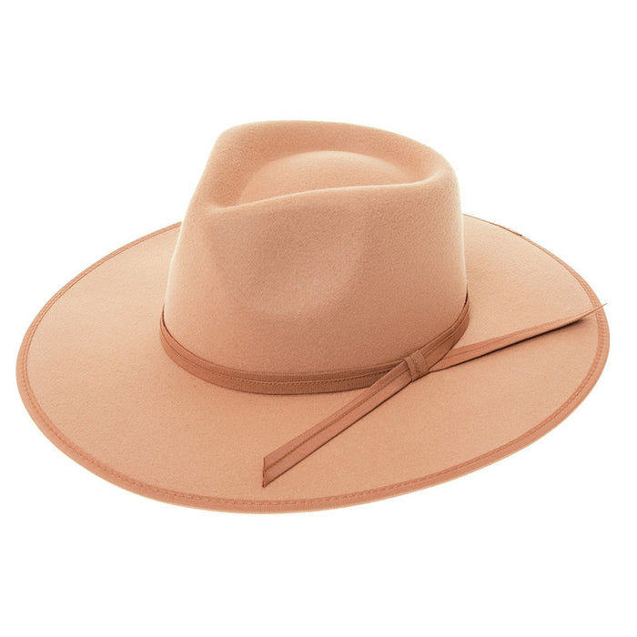 Camel Large Brim Vegan Felt Rancher