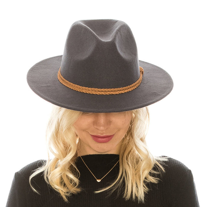 Black Vegan Felt Fedora